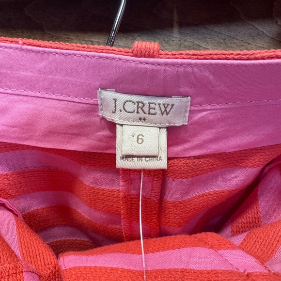 J. Crew Pink and‎ Orange Striped Skirt size 6 - Picture 3 of 6